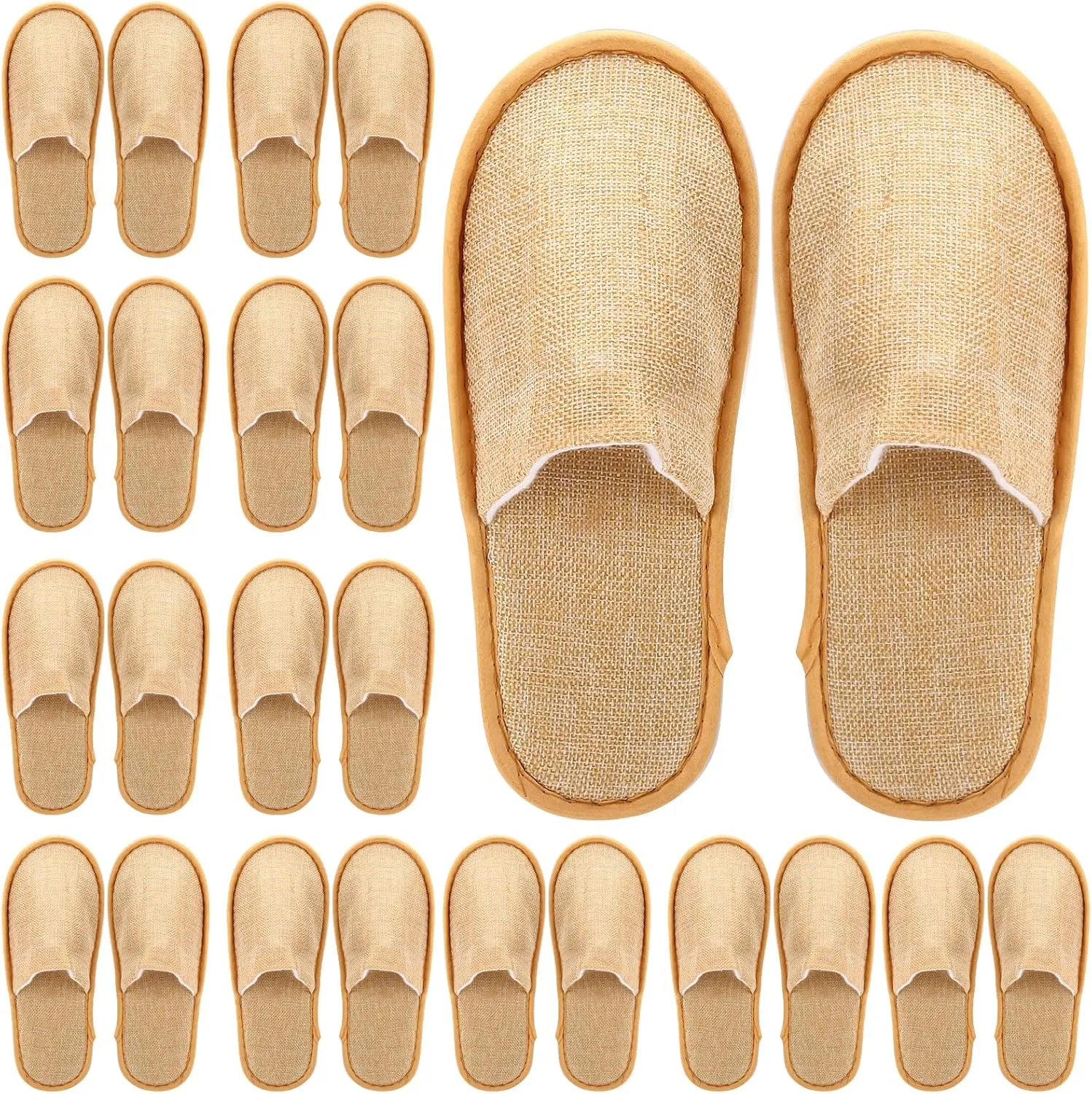 12 Pairs Spa Slippers Disposable Slippers for Hotel Guests Women, Men Closed Toe Super Comfort