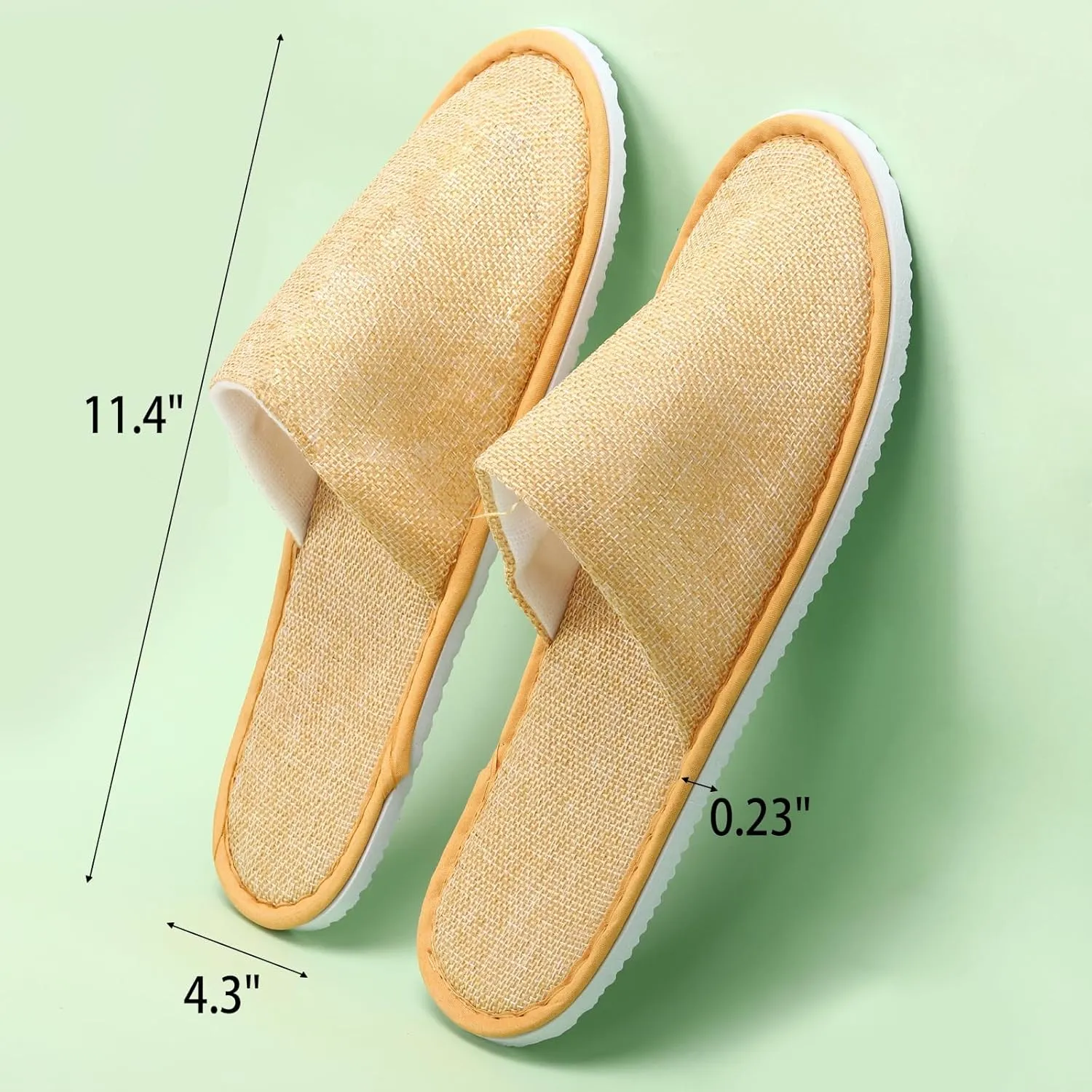 12 Pairs Spa Slippers Disposable Slippers for Hotel Guests Women, Men Closed Toe Super Comfort