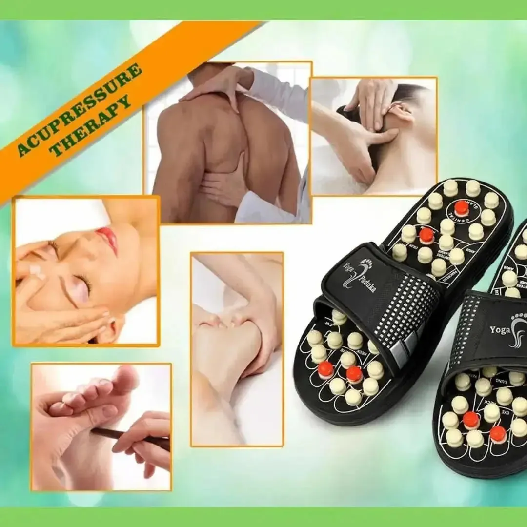 Acupressure and Magnetic Therapy Paduka Slippers for Full Body Blood Circulation Yoga Paduka Acupressure Slippers For Men and Women