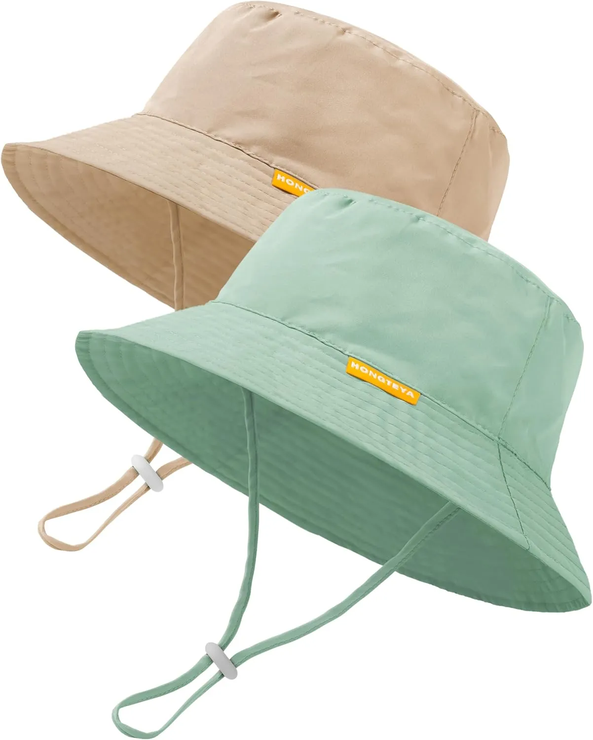 Baby Sun Hat Kids Summer UPF 50  Toddler Bucket Hat Wide Brim Adjustable Beach Hats for Boys Girls Age 0-6 Years