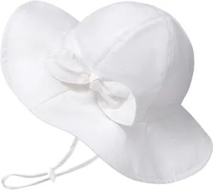 Baby Sun Hat Toddler Girl Beach Hat Adjustable Outdoor Summer Hat UPF 50  Sun Protection Wide Brim Infant Kids