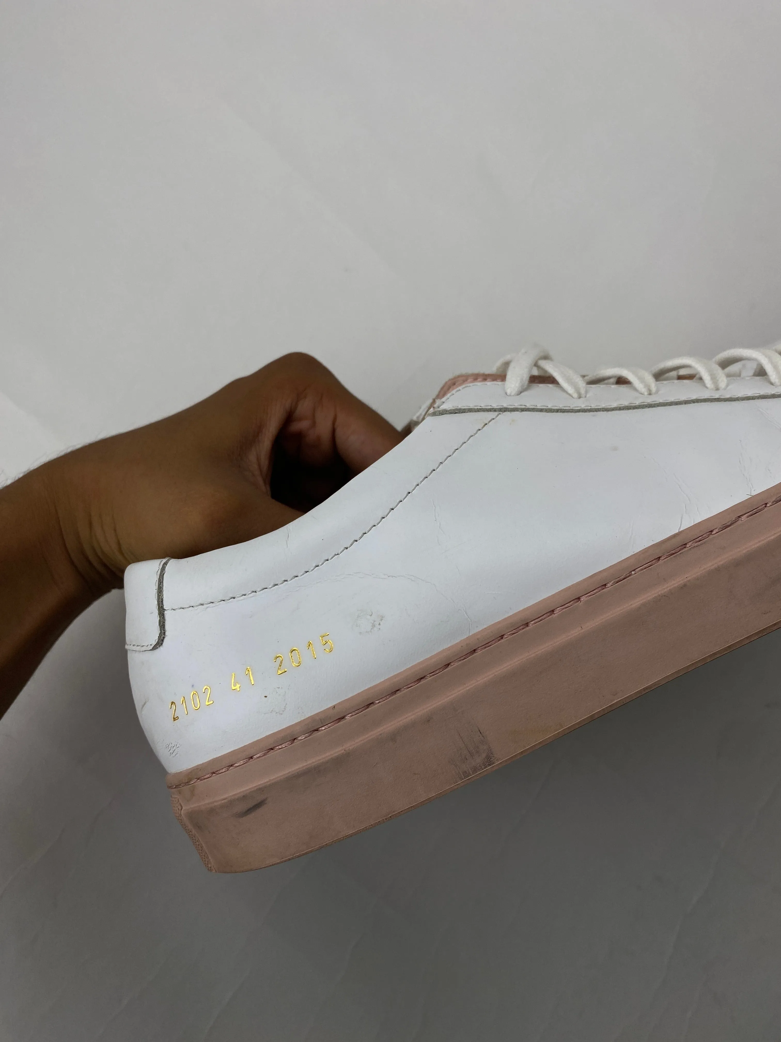 Common Projects Achilles Low U.S. Mens 8 White Leather