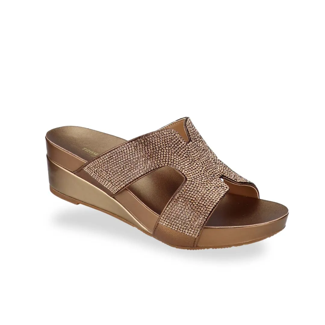 [EXTRA 20% off at cart] H-strap Glamour Stone Low Wedges