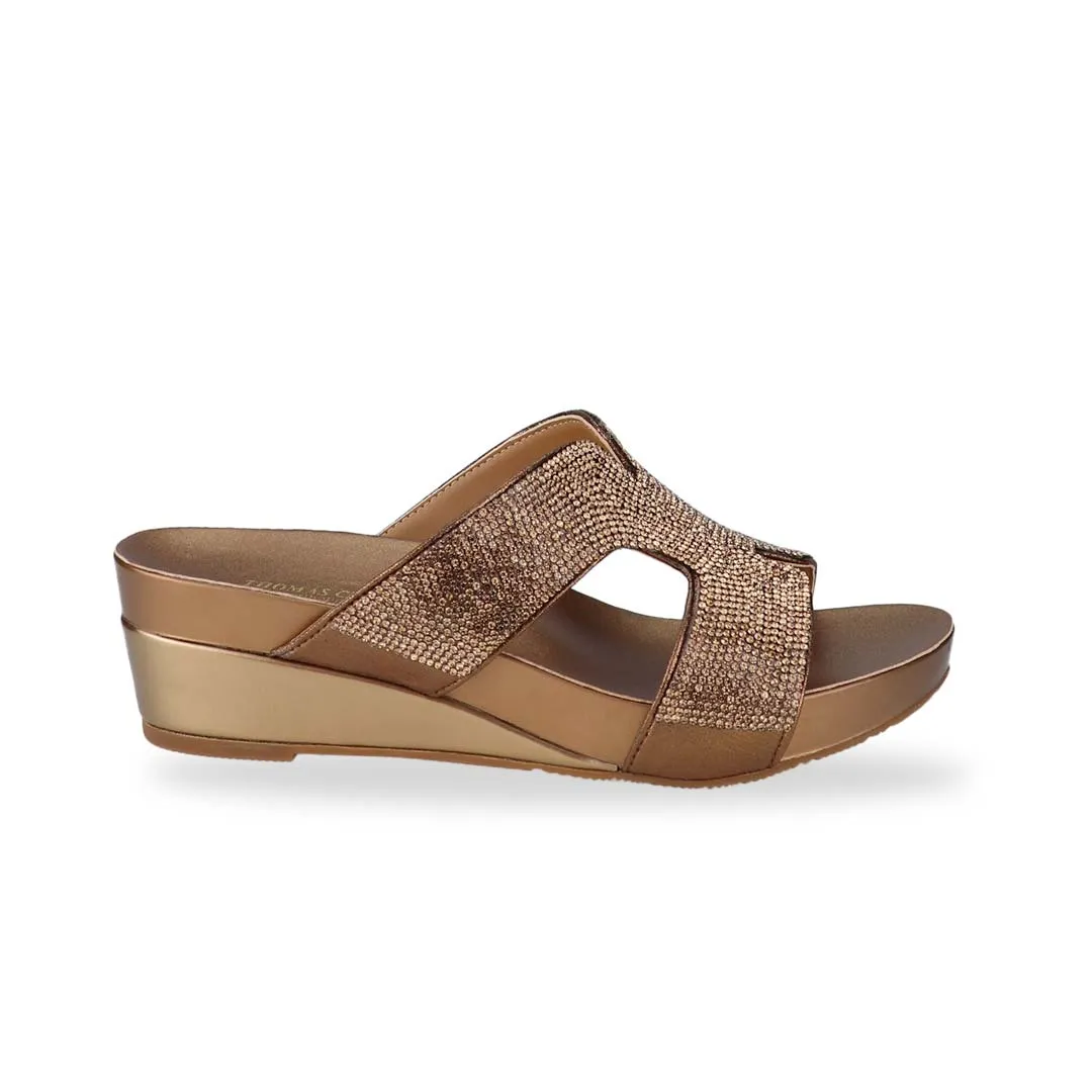 [EXTRA 20% off at cart] H-strap Glamour Stone Low Wedges