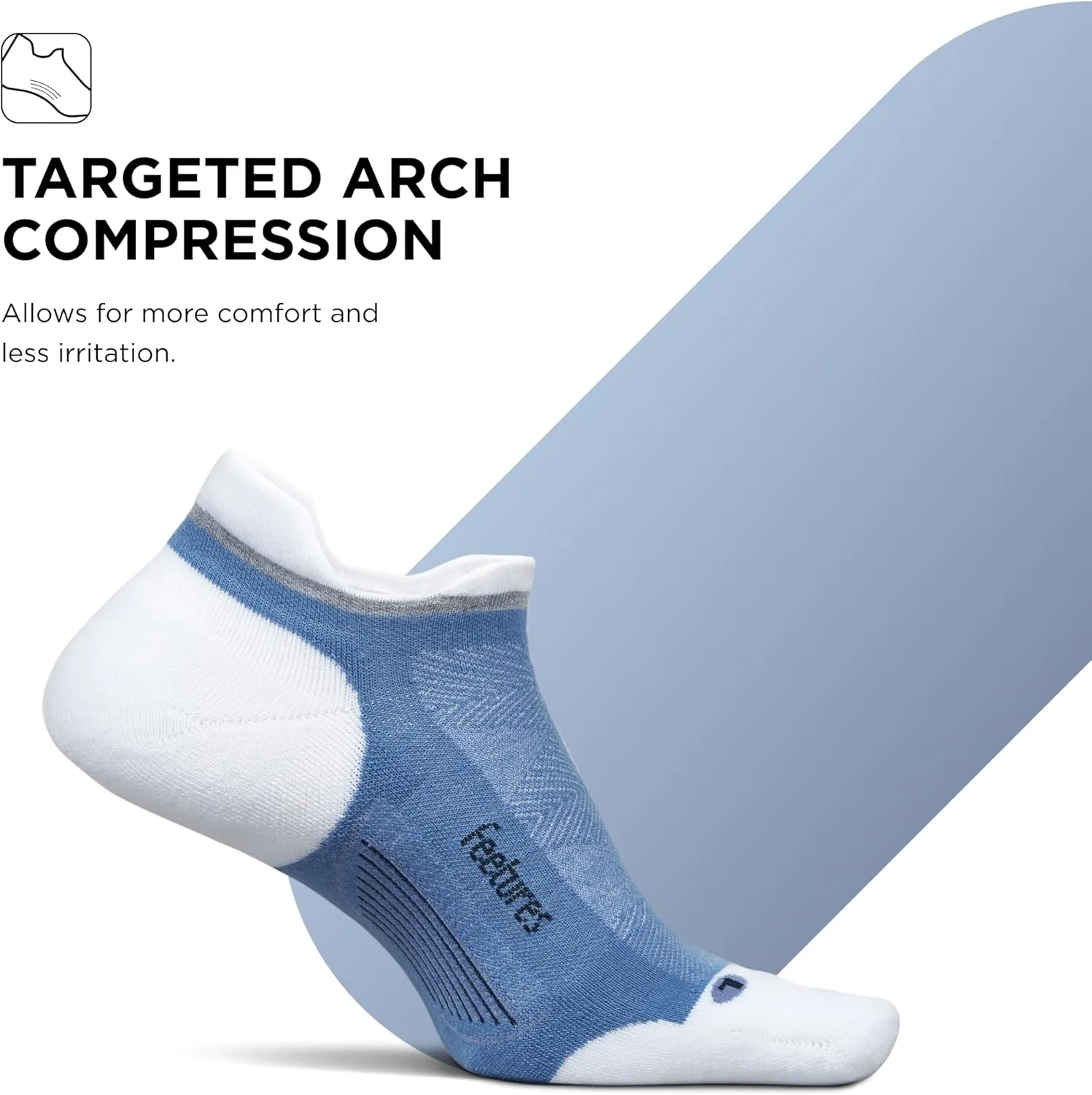 Feetures Elite Golf Max Cushion Tab Ankle Socks - Sport Sock with Targeted Compression - (1 Pair)