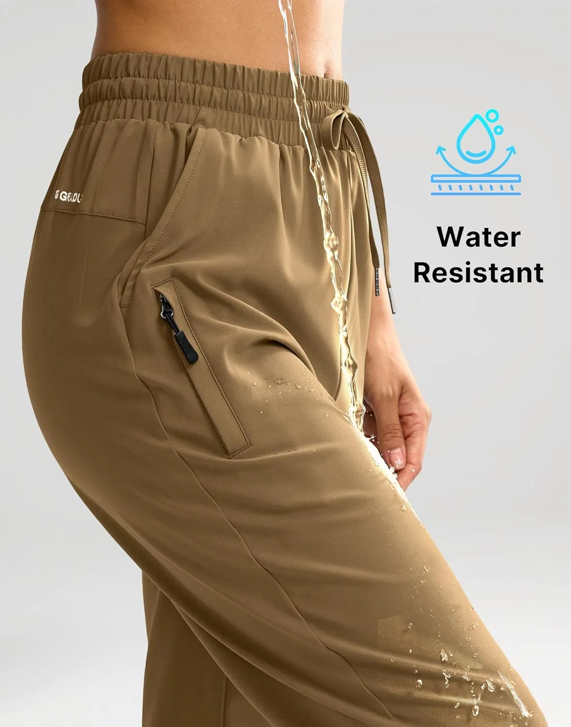 G Gradual Women's 15" Long Shorts Below The Knee Capri Lightweight Quick Dry Hiking Cargo Shorts for Women with 3 Pockets
