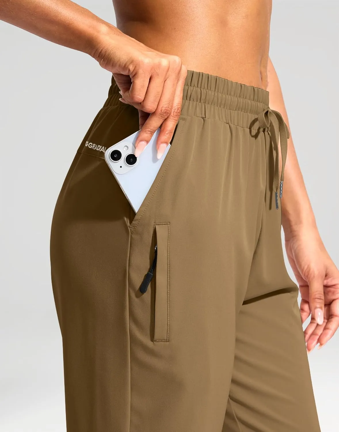 G Gradual Women's 15" Long Shorts Below The Knee Capri Lightweight Quick Dry Hiking Cargo Shorts for Women with 3 Pockets