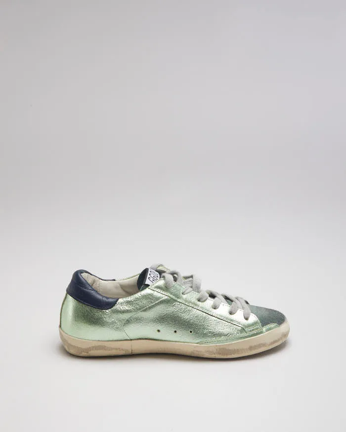 Golden Goose Superstar Green Trainers - UK5