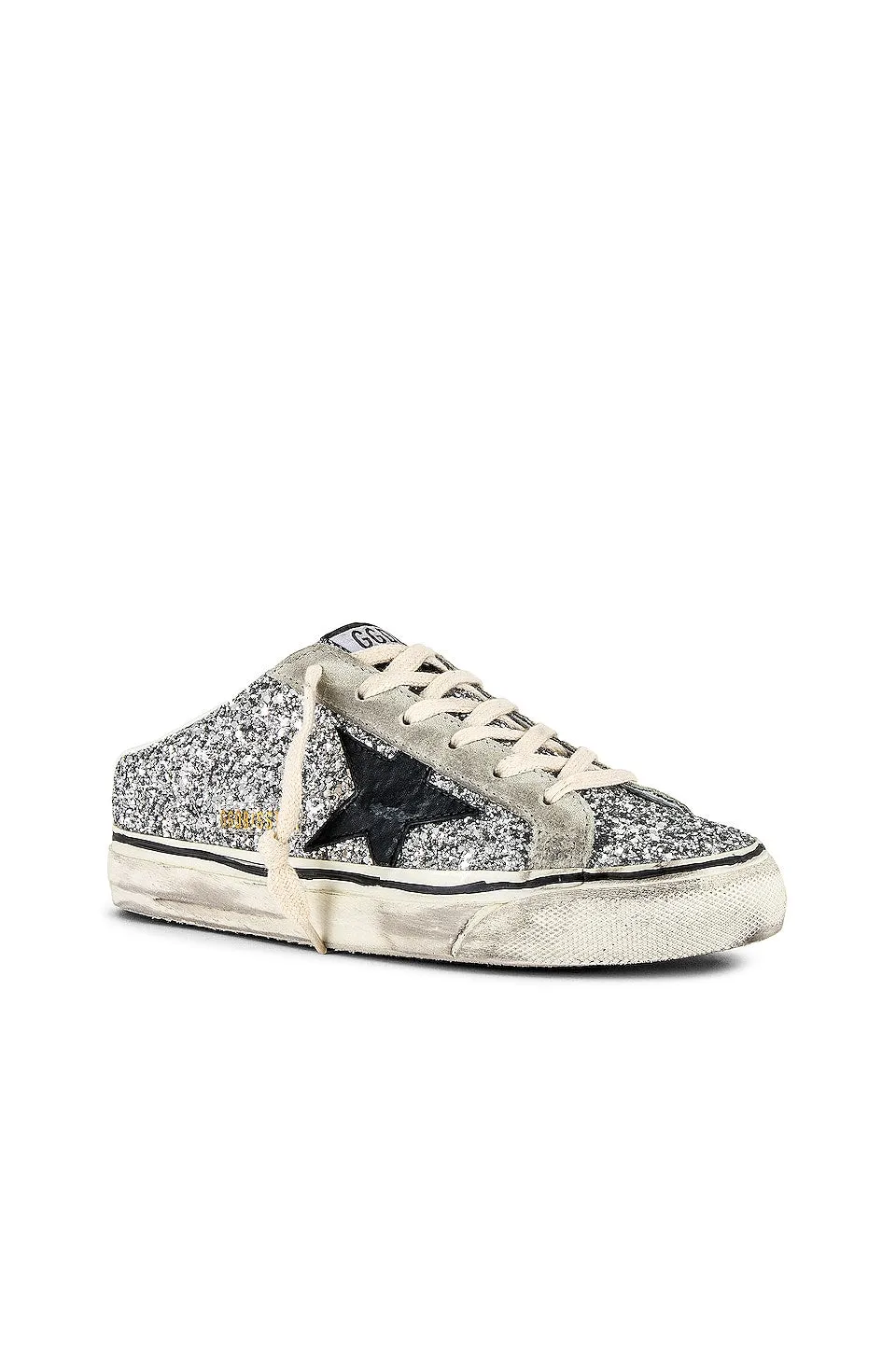 Golden Goose Superstar Sneakers, Silver, Ice, & Black