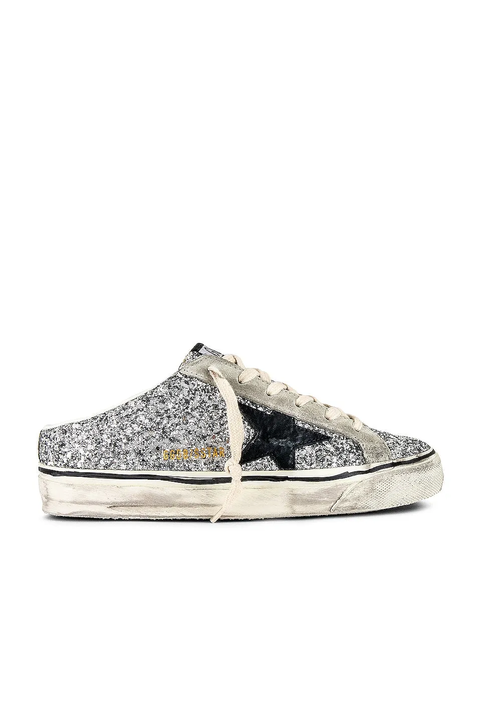 Golden Goose Superstar Sneakers, Silver, Ice, & Black