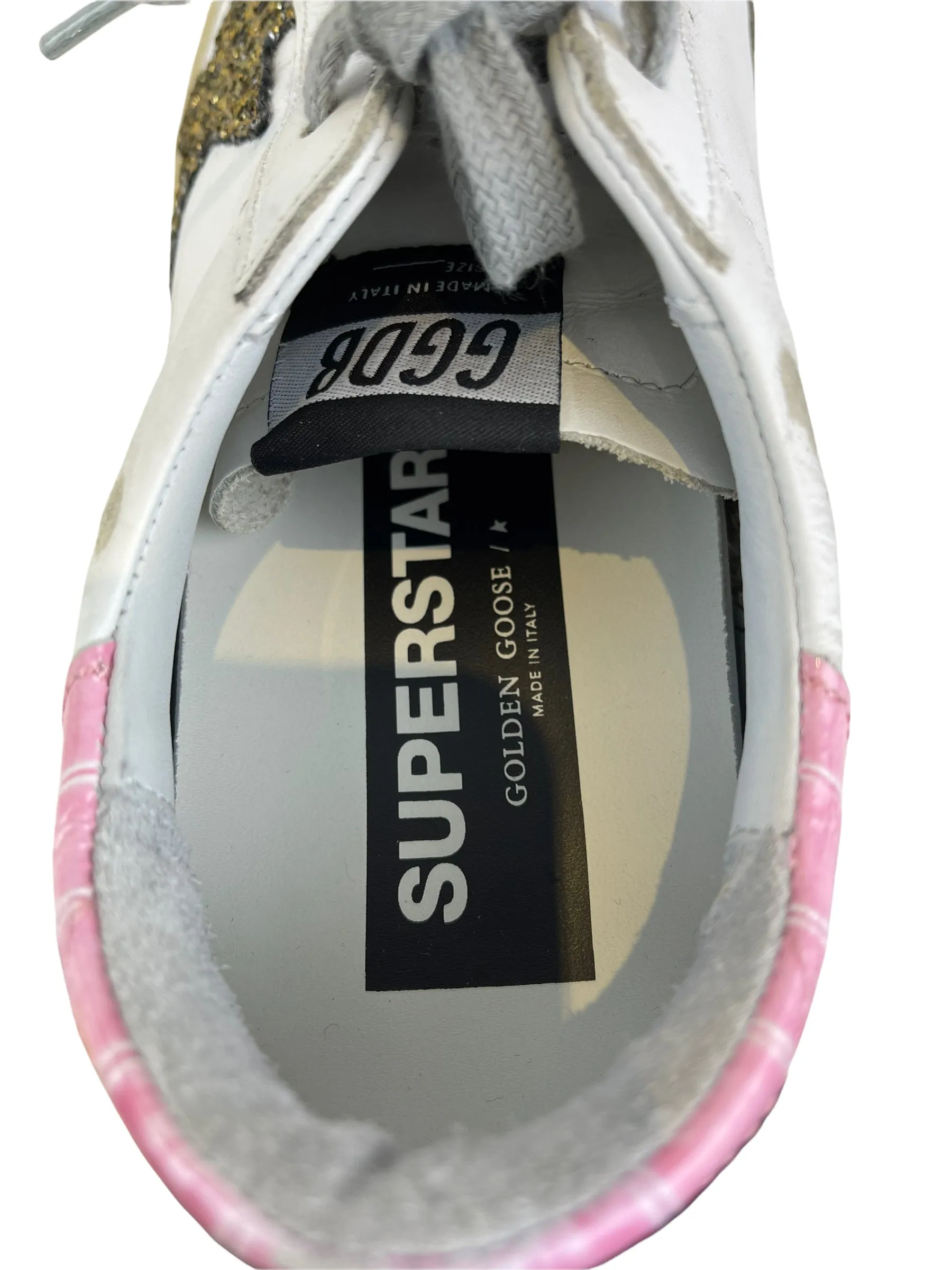 Golden Goose White Distressed Effect Leather “SuperStar” Trainer -UK 6 /EU 39