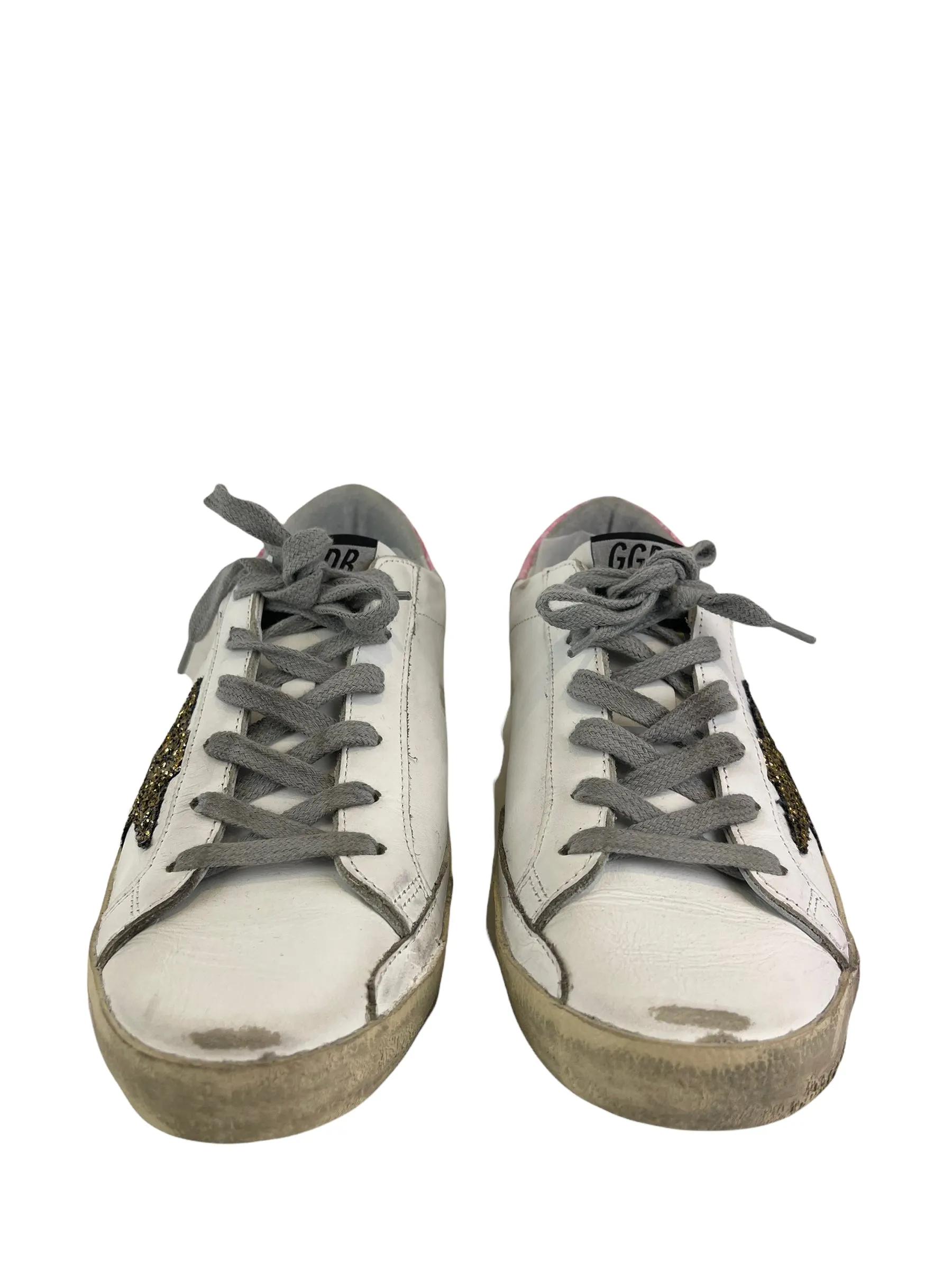 Golden Goose White Distressed Effect Leather “SuperStar” Trainer -UK 6 /EU 39