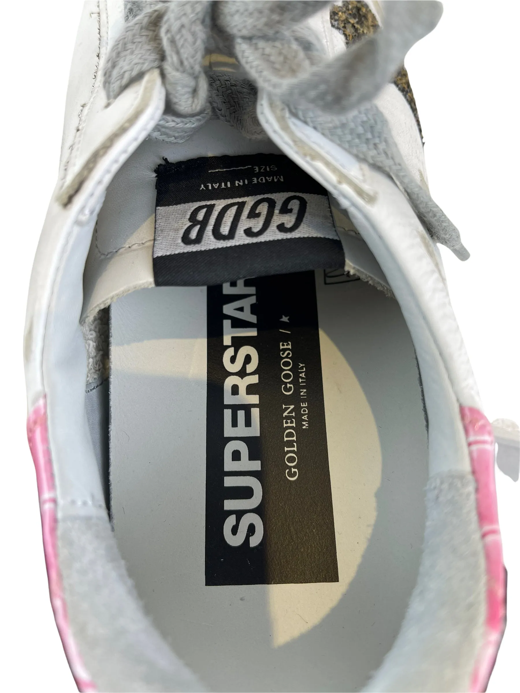Golden Goose White Distressed Effect Leather “SuperStar” Trainer -UK 6 /EU 39