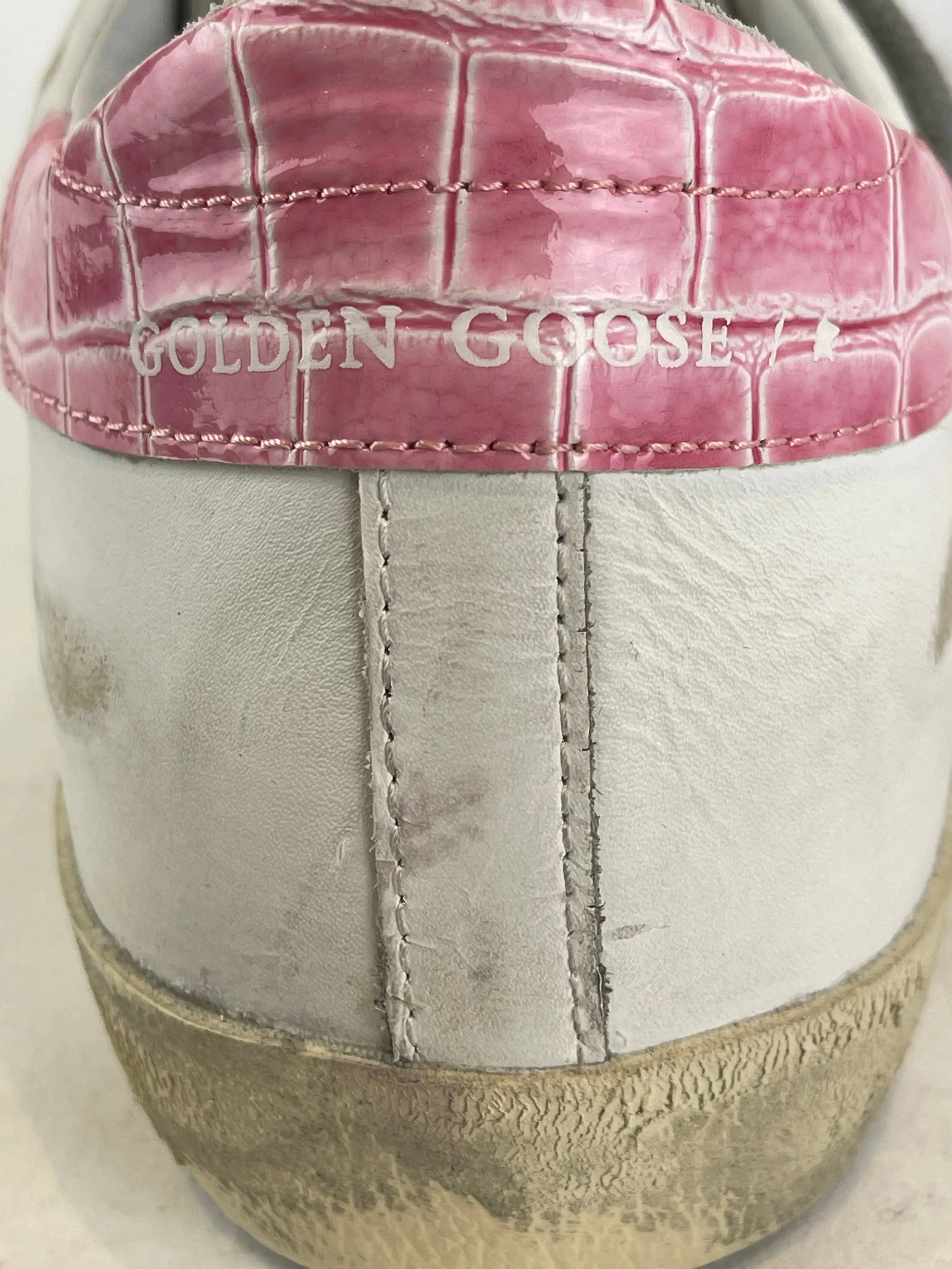 Golden Goose White Distressed Effect Leather “SuperStar” Trainer -UK 6 /EU 39