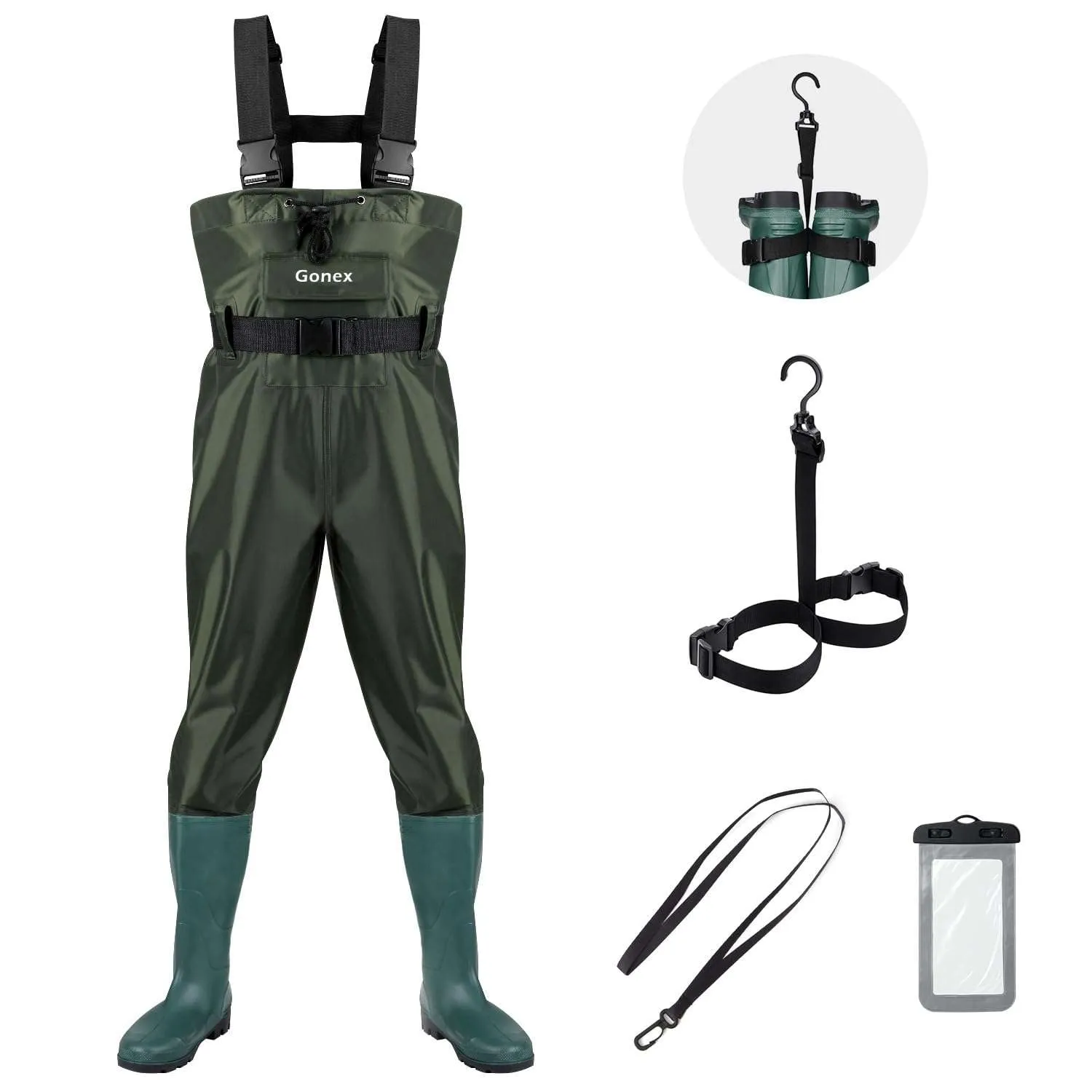 Gonex Chest Waders, Size 9-Size 14