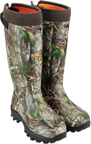 HISEA Rubber Hunting Boots, Tall Warm Neoprene Waterproof Insulated Basic Hunting Boots, Mens Adjustable Winter Boots Durable Slip Resistant Outdoor Hunting Fishing Working Boots for Men