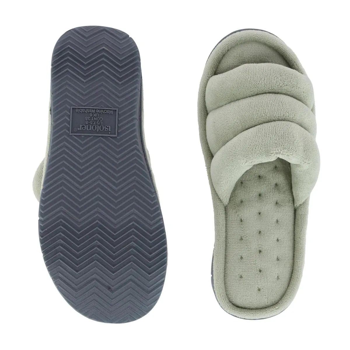 Isotoner Women's Open Toe Aster Slide Slipper