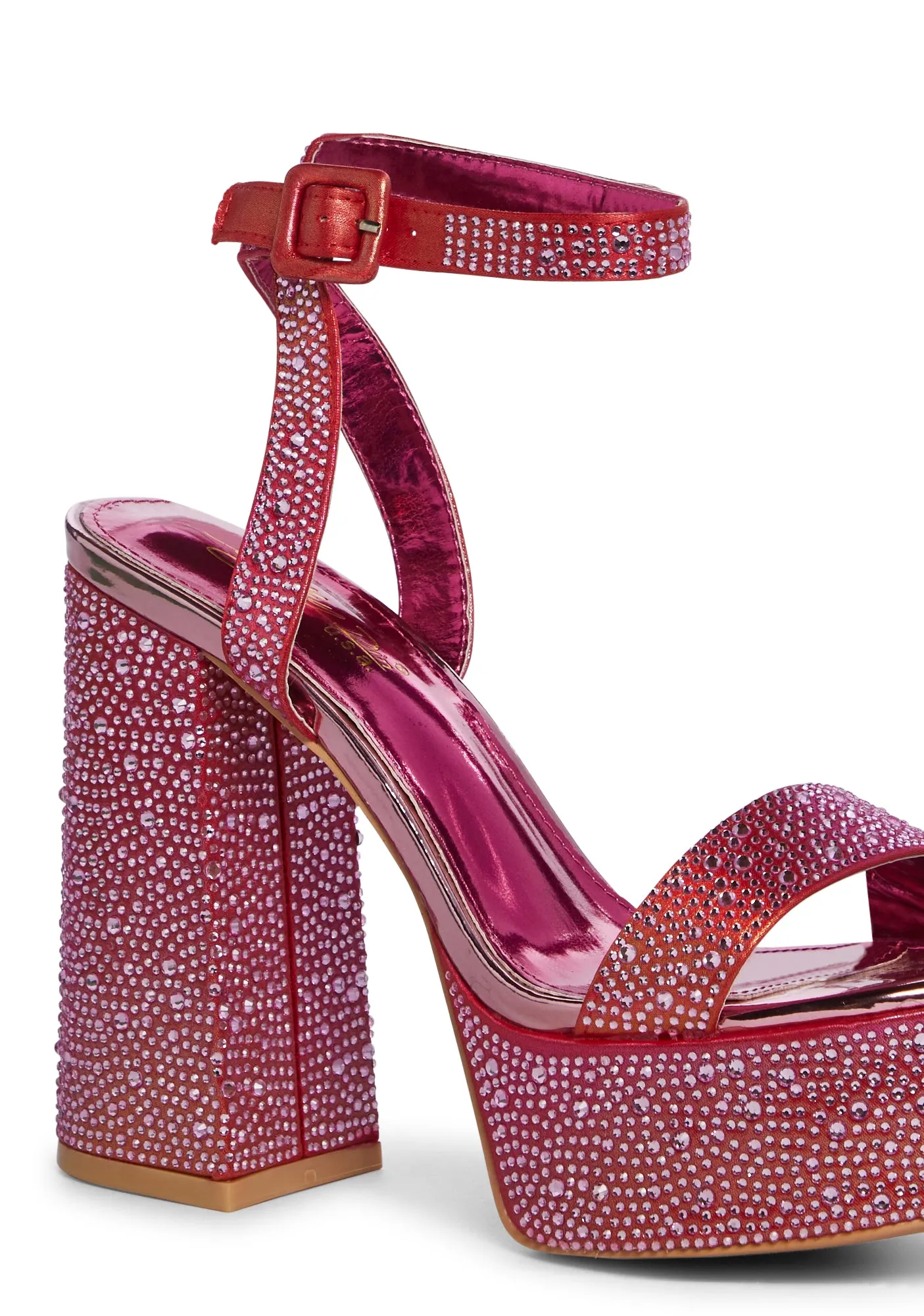 Late Night Dance Block Heels- Pink
