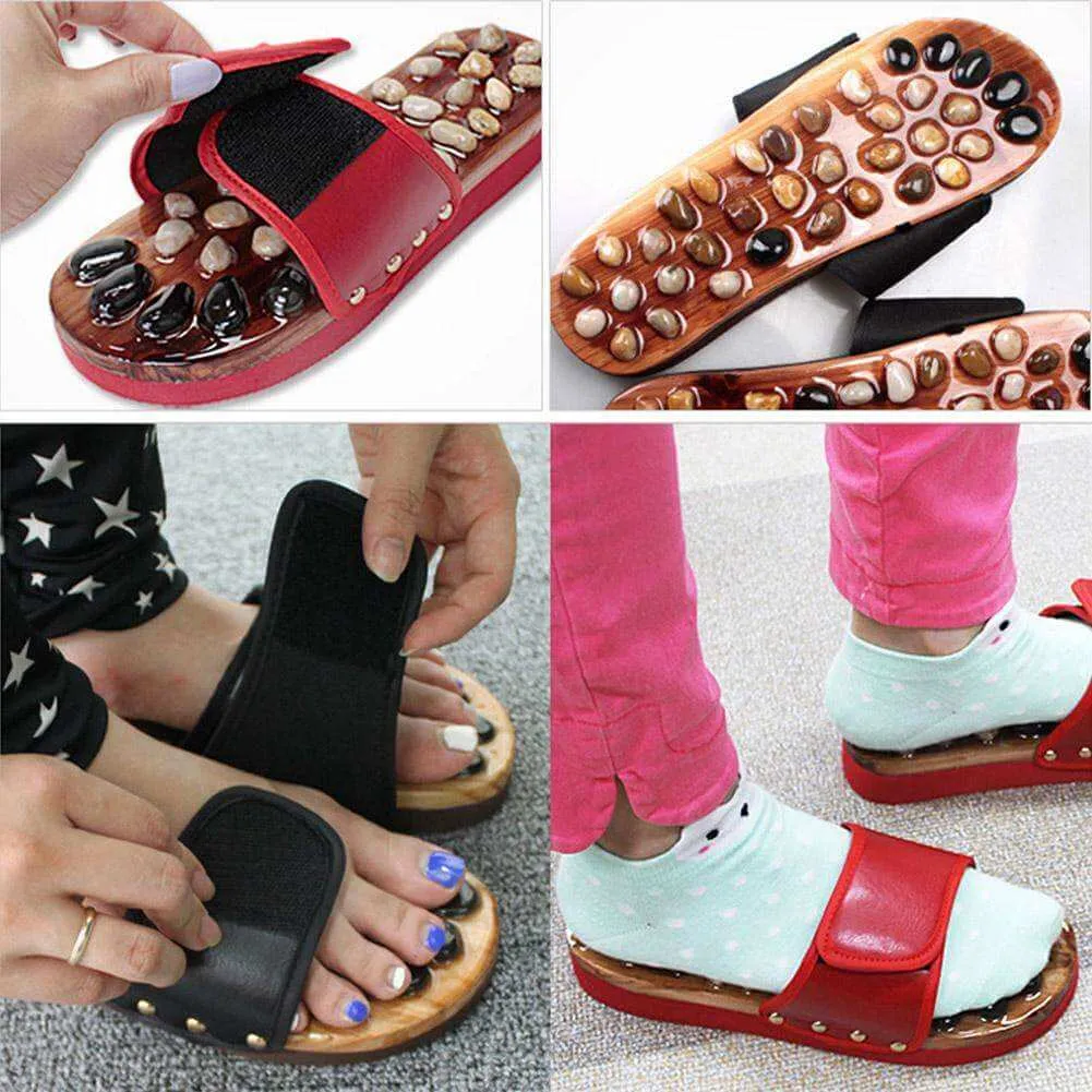 Pebble Stone Foot Massage Slippers