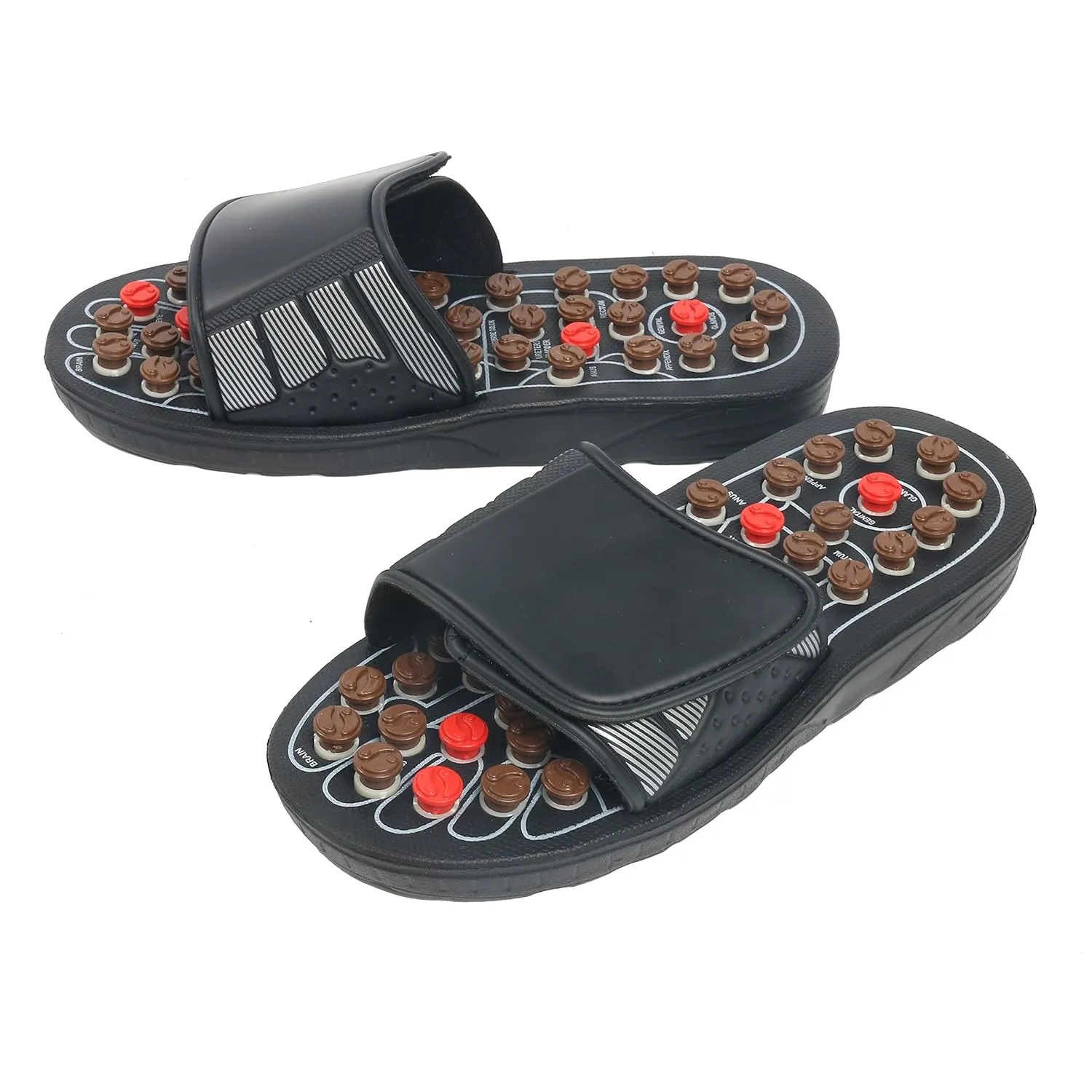 Reflexology Massage Slippers | Acupressure Sandals for Men & Women | Stress Relief, Breathable & Non-Slip