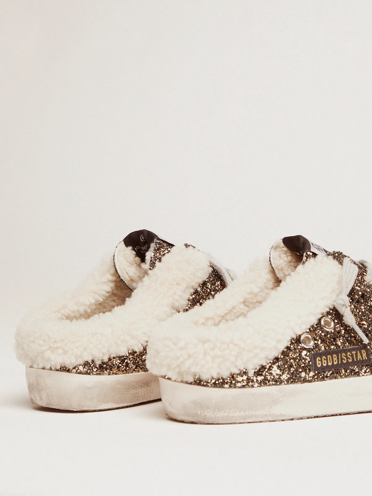 SUPERSTAR SABOT GLITTER SNEAKERS