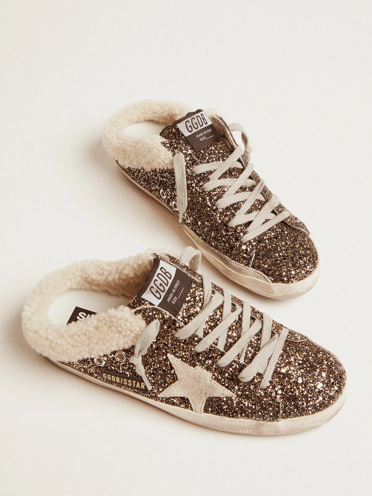 SUPERSTAR SABOT GLITTER SNEAKERS