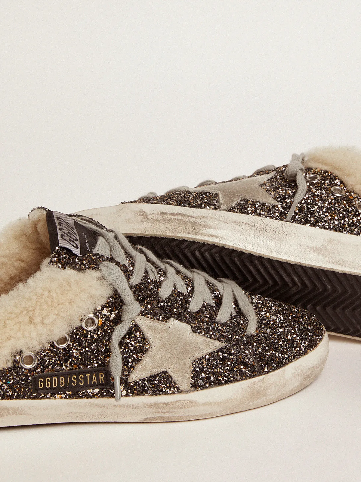 SUPERSTAR SABOT GLITTER SNEAKERS