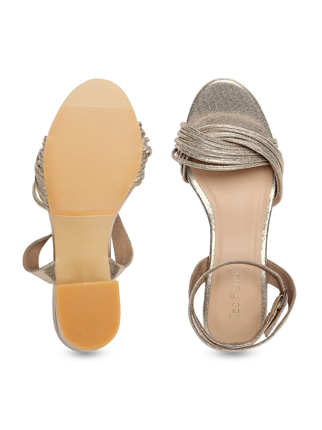 Tao Paris Dot 10006-01 Gold Patterned Heels