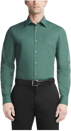 Van Heusen Men's Dress Shirt Fitted Poplin Solid