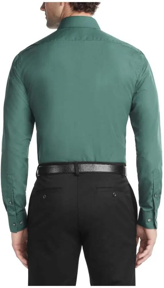 Van Heusen Men's Dress Shirt Fitted Poplin Solid