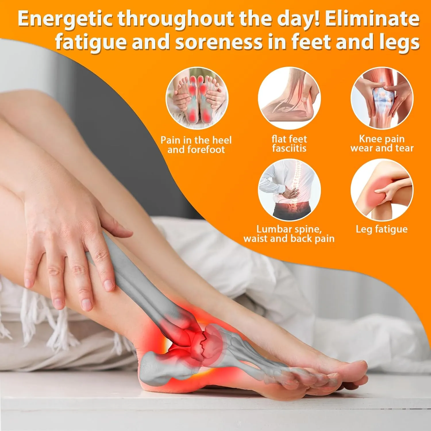 Work Boot Insoles for Standing All Day, High Arch Support Orthotic Shoe Inserts Relief Plantar Fasciitis, Flat Feet, Achilles Tendonitis - Women Men Walk Cloud Step Gel Insoles - L(Men's 9.5-10.5)
