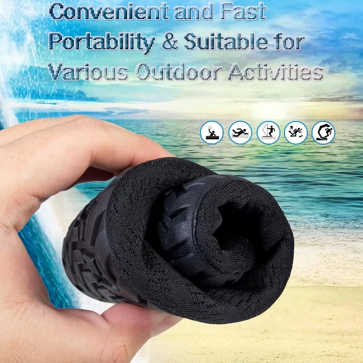 YALOX Water Shoes Women's Men's Outdoor Beach Swimming Aqua Socks Quick-Dry Barefoot Shoes Surfing Yoga Pool Exercise